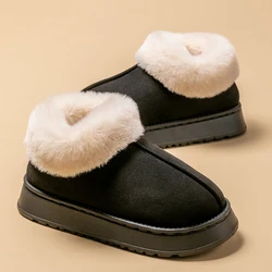 Men's High - Top Ultra - Soft Fleece Lined Winter Slip - On Slippers with Thick Memory Foam Sole - 36 - 37 (Black)