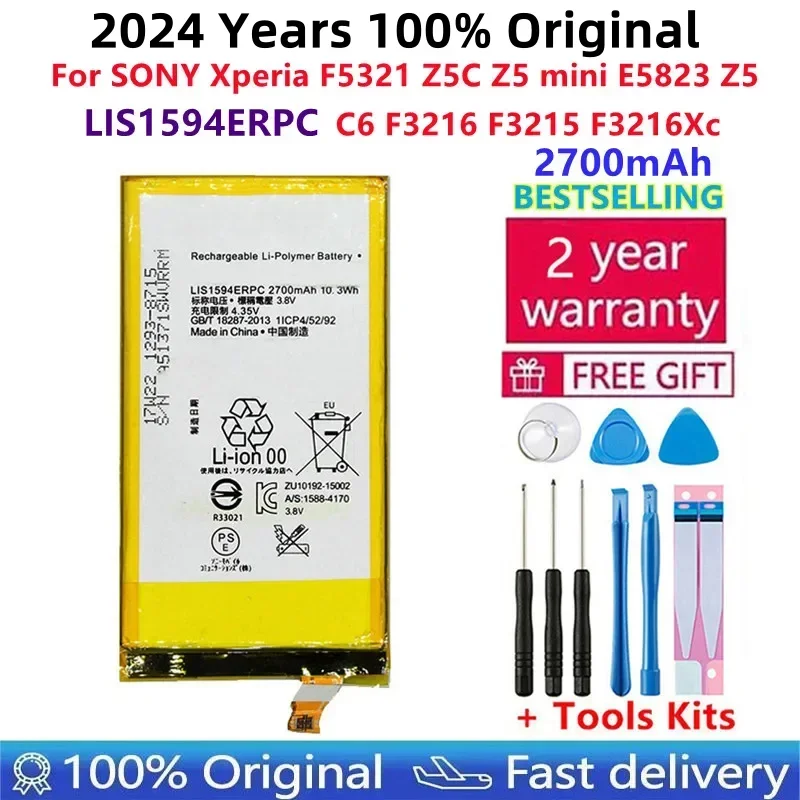 

Аккумулятор LIS1594ERPC для SONY Xperia F5321 Z5C Z5 Mini E5823 Z5 компактный подлинный C6 F3216 F3215 F3216Xc 2700 мАч батареи