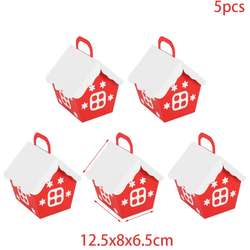 COTOPHER 20-Piece Christmas Gift Boxes - 6x6x6 Inch Holiday Treat Boxes With 5 Festive Designs
