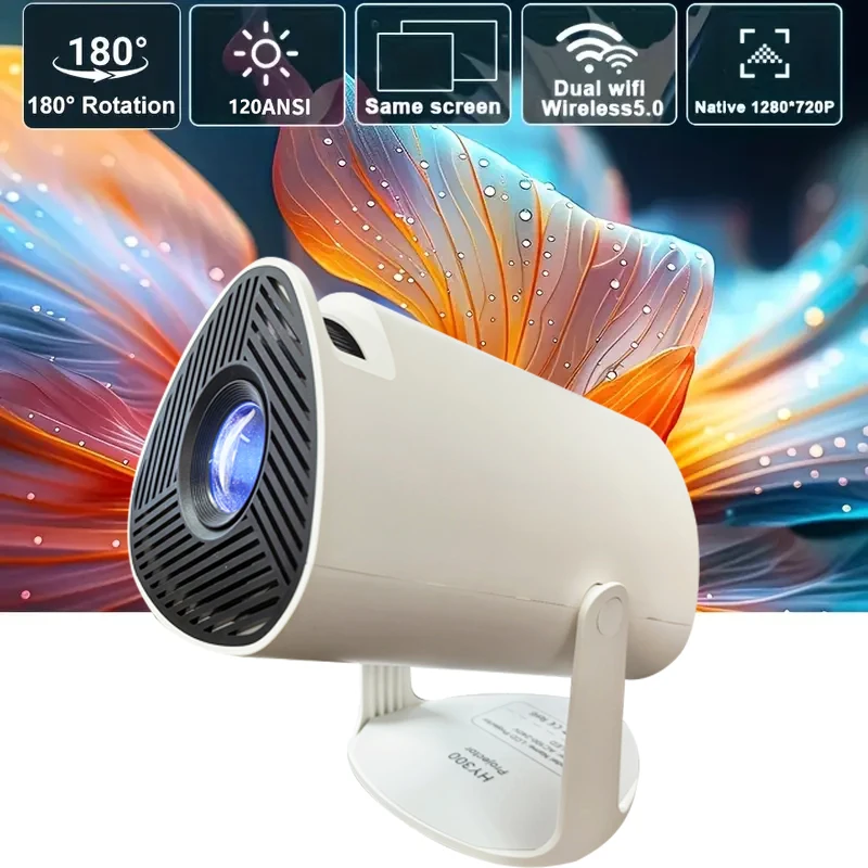HY300 프로젝터 안드로이드 11.0 120ANSI WiFi6 Allwinner H71..