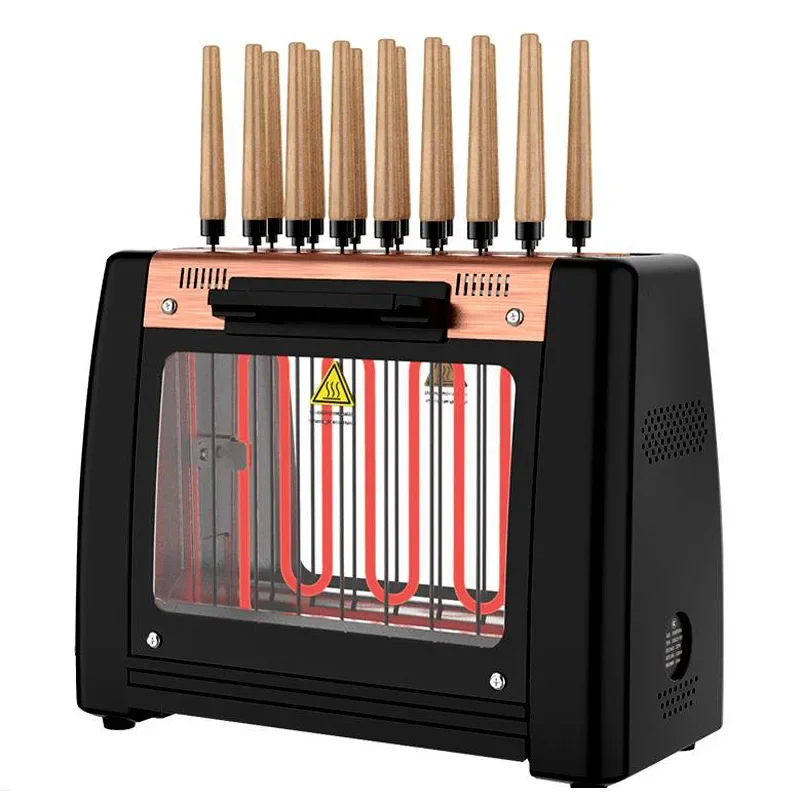 Electric Barbecue Machine 220V Electric BBQ Grill Smokeless Automatic Rotation Home Party Kebab Meat Skewer Grilling Machine 6