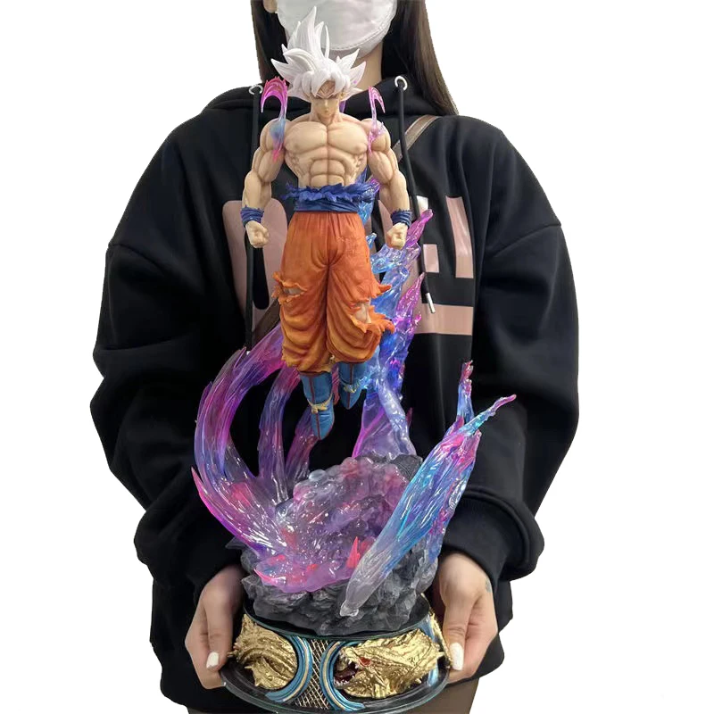 

53cm Dragon Ball Super Figures GK Migatte No Goku'i Son Goku Action Figurine Three Heads Awakening PVC Anime Model Toys Gifts