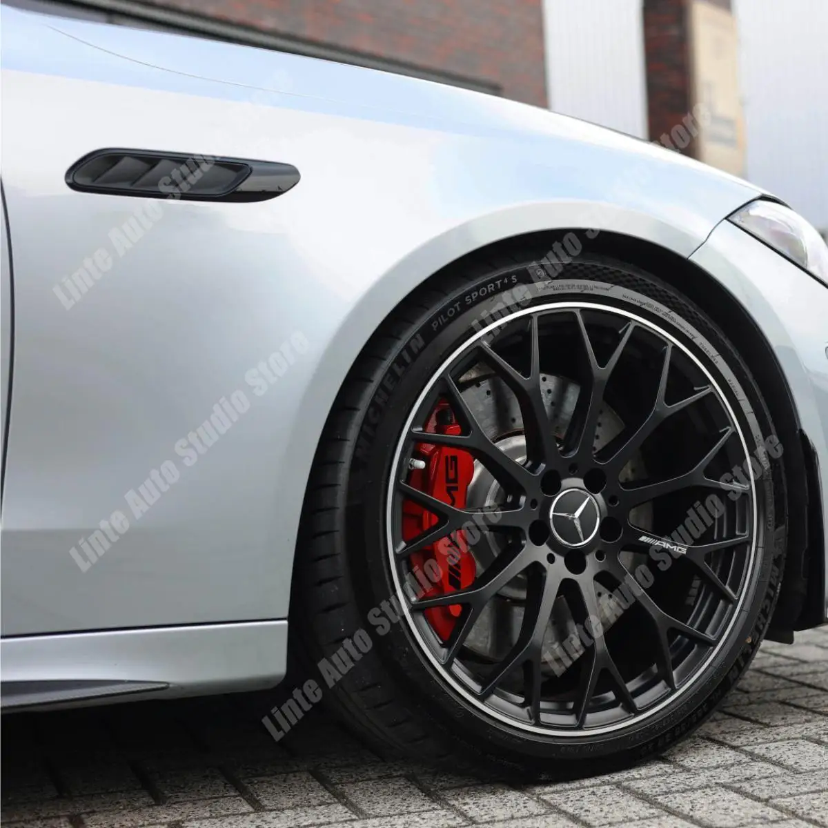메르세데스-벤츠 C-클래스 W206 C200 C260 C43 AMG C63 2022-2025 바디 키트용 사이드 벤트 에어 플로우 인테이크 후드 펜더 보닛 커버 트림