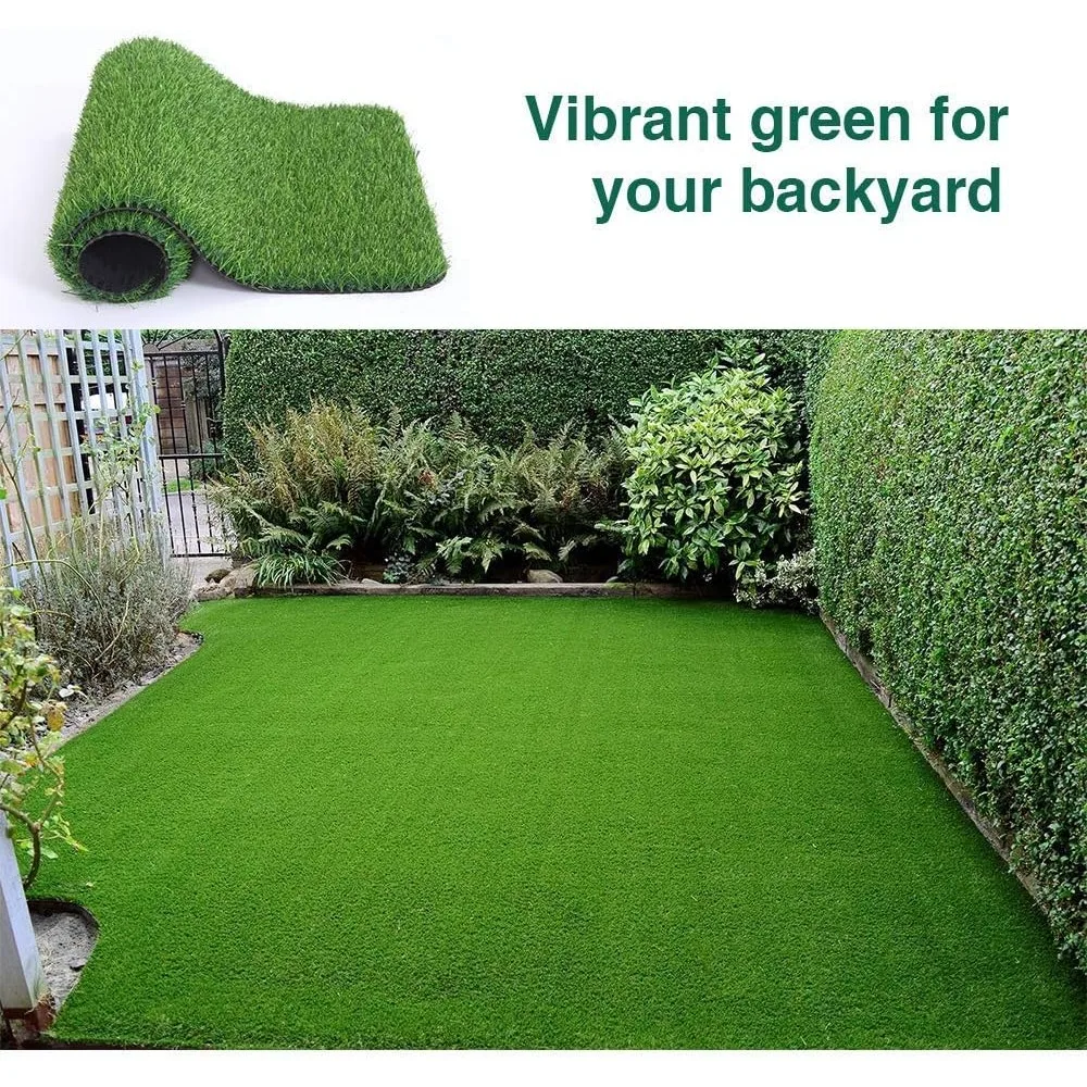 Artificial Lawn, Artificial Grass Turf Lawn-15 X 19 Feet, 0.7" Indoor Outdoor Garden Lawn Landscape Synthetic Grass Mat