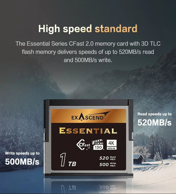 Exascend Essential 256GB Exascend Essential CFast 2.0 Card Exascend Essential 256GB Exascend Essential CFast 2.0 Card