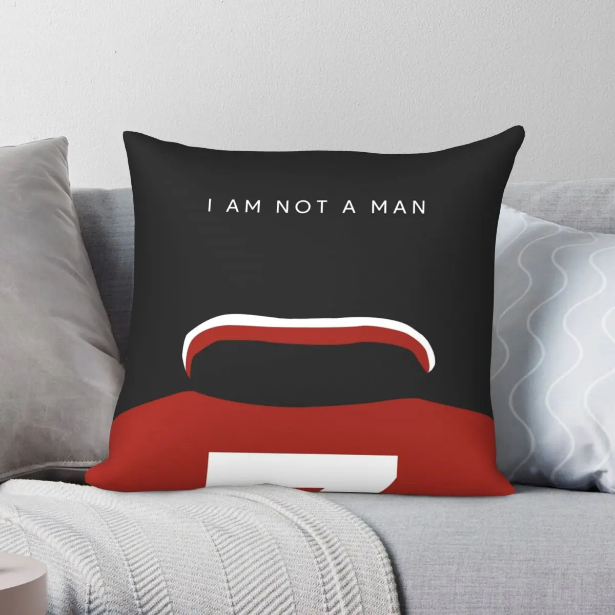

I Am Not A Man Pillowcase Polyester Linen Velvet Printed Zip Decor Home Cushion Cover 45x45