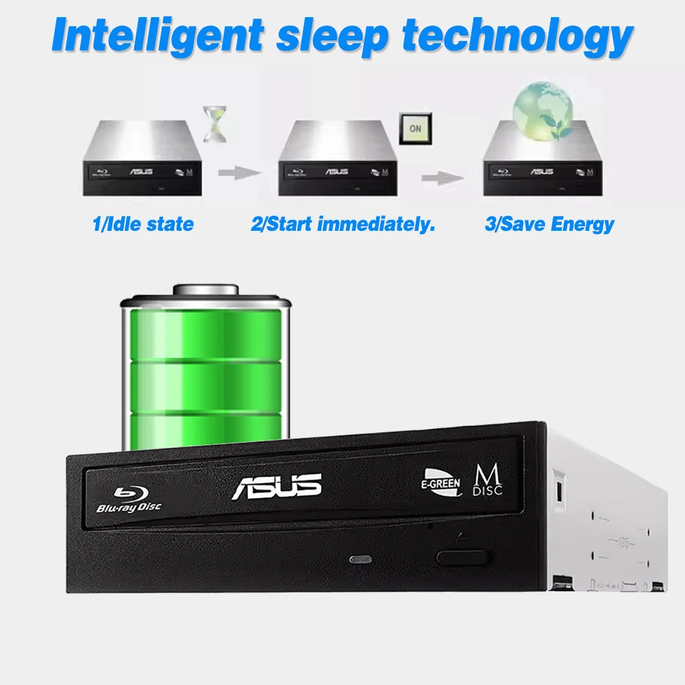 Asus 16X BW-16D1HT Internal Blu-ray Burner Drive with 1 pc