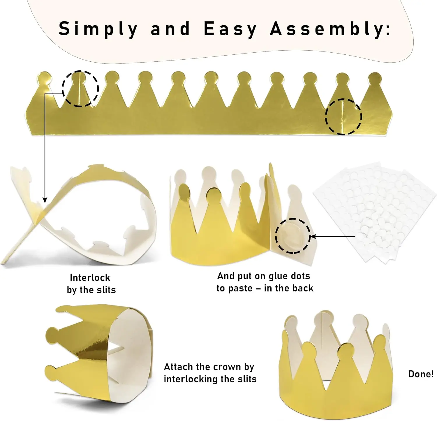 50pc/set Gold Crown Paper Napkin Rings Golden Crowns Napkin Ring Holders Wedding Band Kitchen Dining Table Party Decor