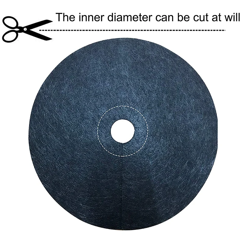 12Pcs Tree Protection Weed Control Fabric Ecological Control Cloth Mulch Ring Round Weed Barrier Plant Cover For Indoor Outdoor Garden