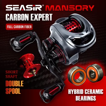 Seasir Mansory Ultralight Baitcasting Reel – 7.3:1 HS Ratio, 11+1 Bearings, Carbon Spools 1