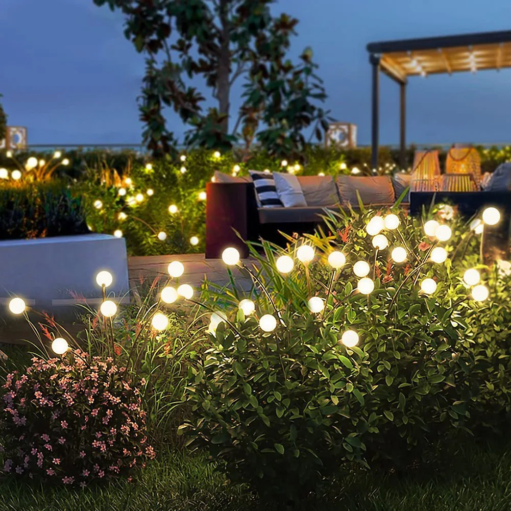 

Solar Led Light Camping Lights Waterproof 2pcs ABS Black Camping Supplies Firefly Lights Landscape Lamp Brand New