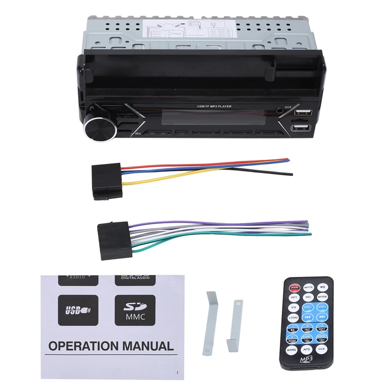 

Автомагнитола 1 Din, Авторадио, Bluetooth, 12 В, автомобильный аудиоплеер, Mp3, FM-радио, музыка, USB/SD, вход AUX