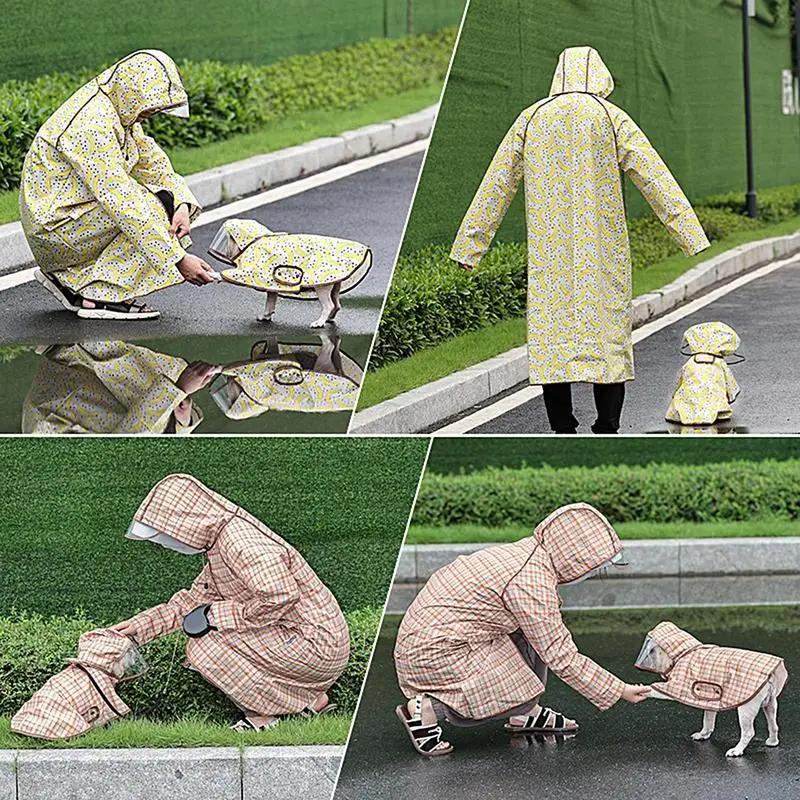 

Dog Rain Coat Polyester Dog Rain Jacket with Clear Hooded Dog Outdoor Jacket Waterproof Pet Dog Coat for all dogs Dog Raincoats