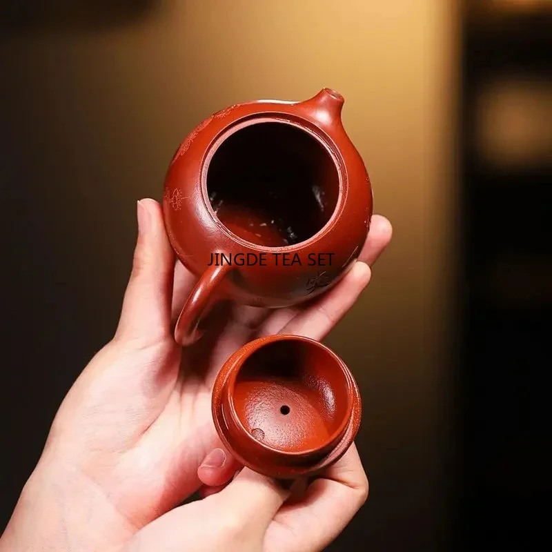 130ml Yixing Yixing purple clay teapot original ore Dahongpao mud handmade tea pot Kung Fu tea set