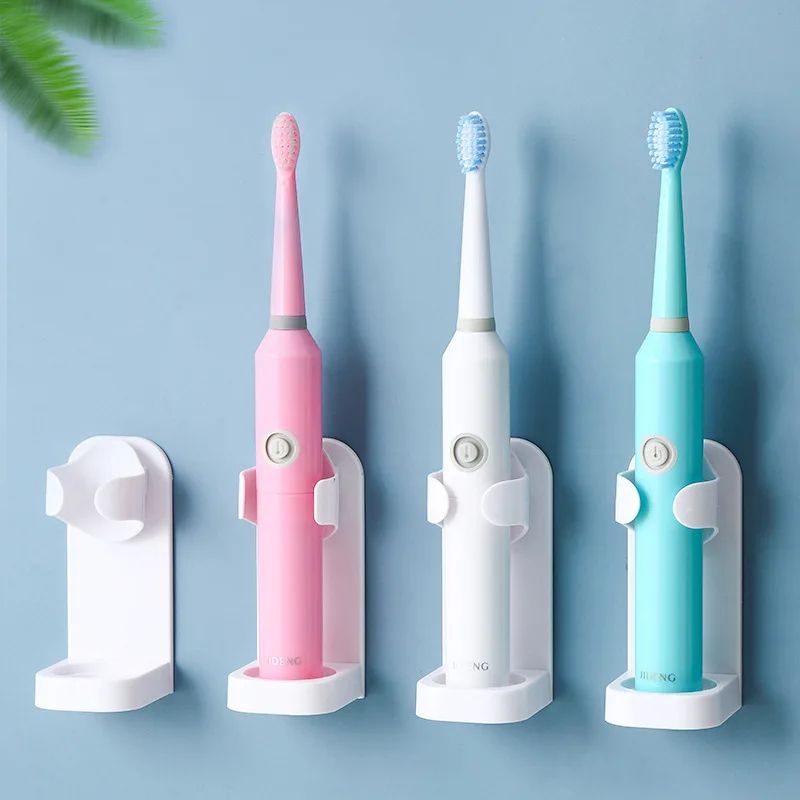 Traceless Batteries Toothbrush Holder Bath Wall-Mounted Electric Toothbrush Holders Adults Stand Hanger Bathroom Accessories