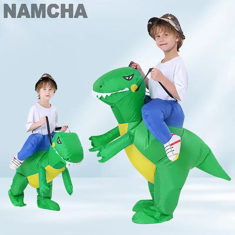 

Inflatable Green Dinosaur Cosplay Costume for Adult Kids Unisex Boys Girls Kindergarden Performance Halloween Carnival Outfits