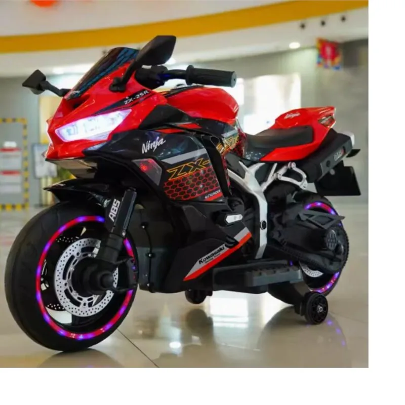 Two-Wheeled Motorcycle for Children, Electric Motor for Baby Boys and Girls, Can Sit Double Adult Motorcycle