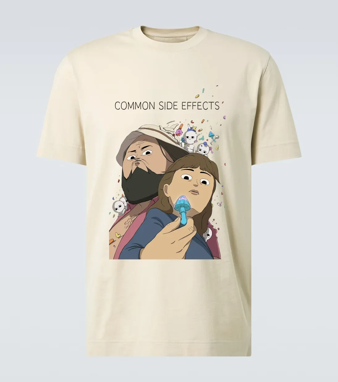 2025 American Hot Anime Common Side Effects Marshall Short-sleeved T-shirt Cotton Summer High-quality Printed Men Women T-shirt 2
