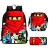 Hot N-ninjagos Child School Backpack With Shoulder Bag Pencil Bags School Bags for Boys Girls Best Gift 3