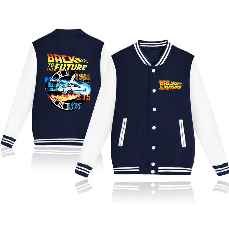 Neue Frauen Männer Baseball Uniform Herbst Winter Jacke Mantel Zurück In Die Zukunft Druck Baseball Jacke Harajuku Street Style Mantel – Detail 5