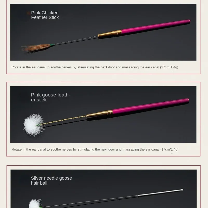 9/1120PCS Ear Picking Tool Set Goose Feather Stick Ear Scoop EarCanal Massage EarCanal Cleaning Ear Picking Tool EarScoop