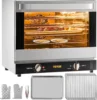 Commercial Convection Oven, , Half-Size Conventional Oven , 1800W 4-Tier Toaster w/Front Glass Door, w/T 1