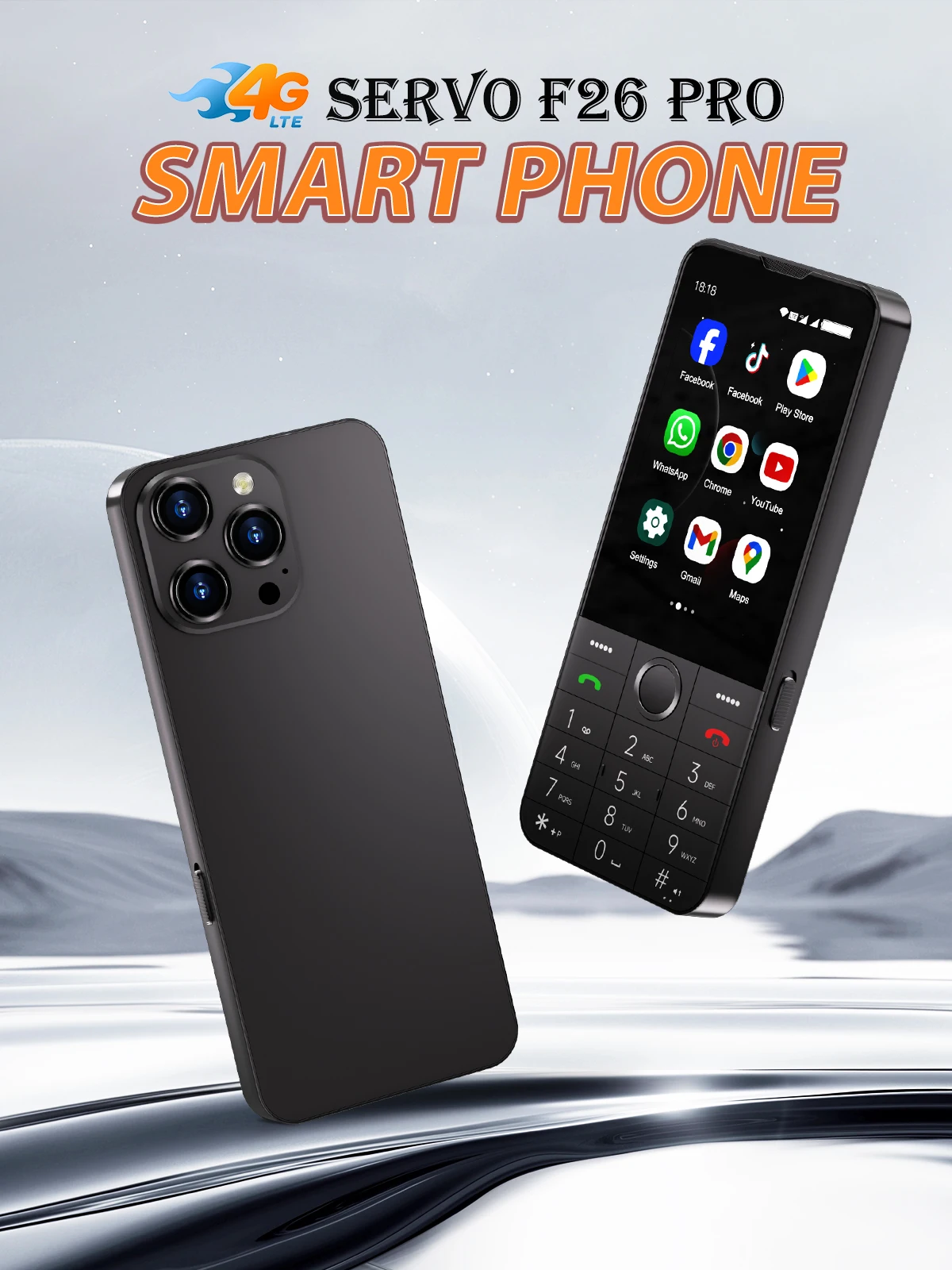 UNIWA F26 PRO 4G Touch Screen Keypad Phone Android 11 Dual SIM Card 3.5Inch 2GB+16GB 2850mAh Cellphone Whatsapp Russian keyboard