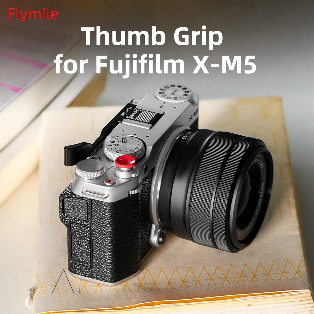 Flymile X-M5 Daumengriff, Daumenauflage aus Aluminiumlegierung, Metall, für FUJIFILM X-M5 Kamera mit Daumenauflage, Halterung für Blitzschuhe – Detail 1