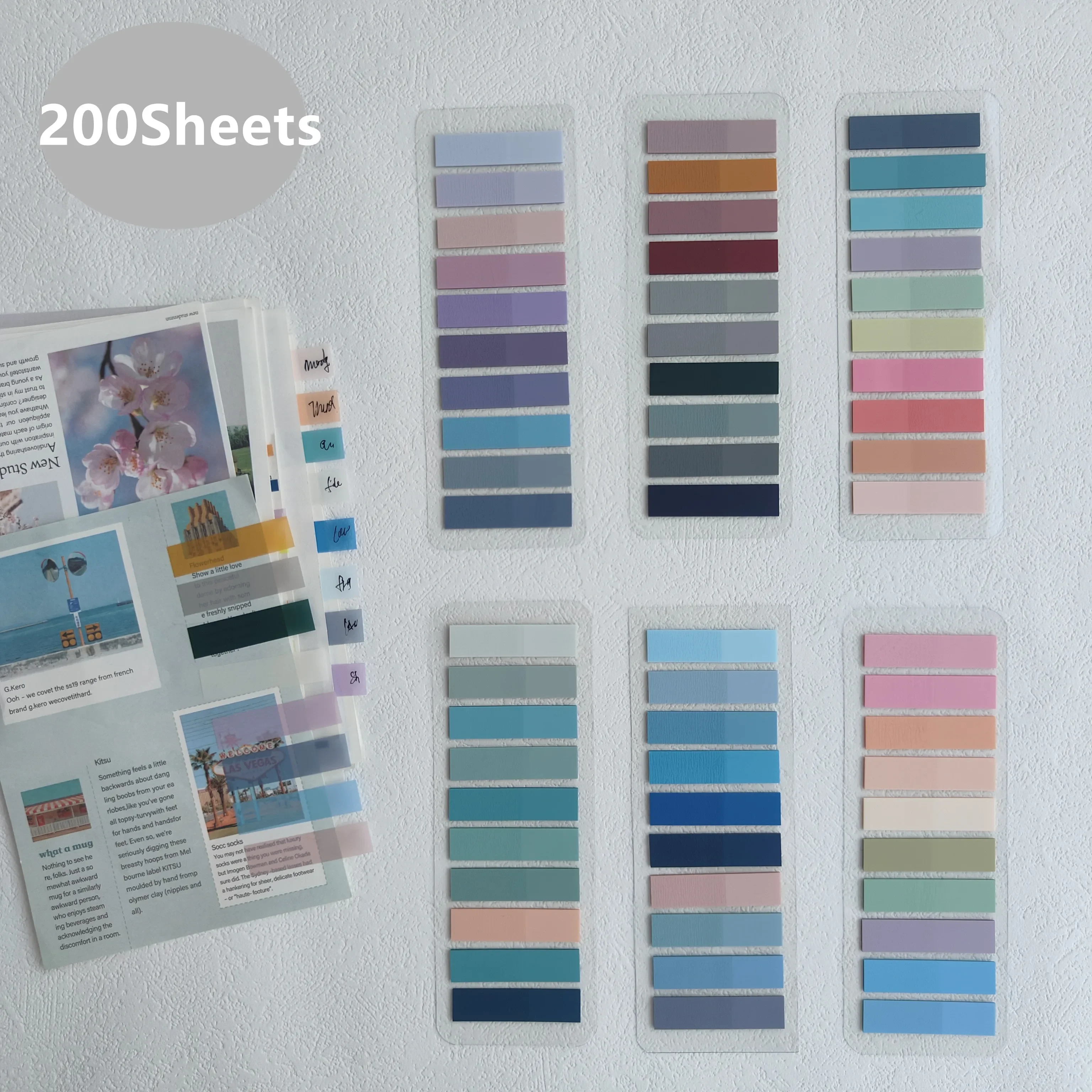 

200 листов, прозрачные наклейки для заметок, бумажные блокноты, прозрачные наклейки для заметок, школьные канцелярские принадлежности