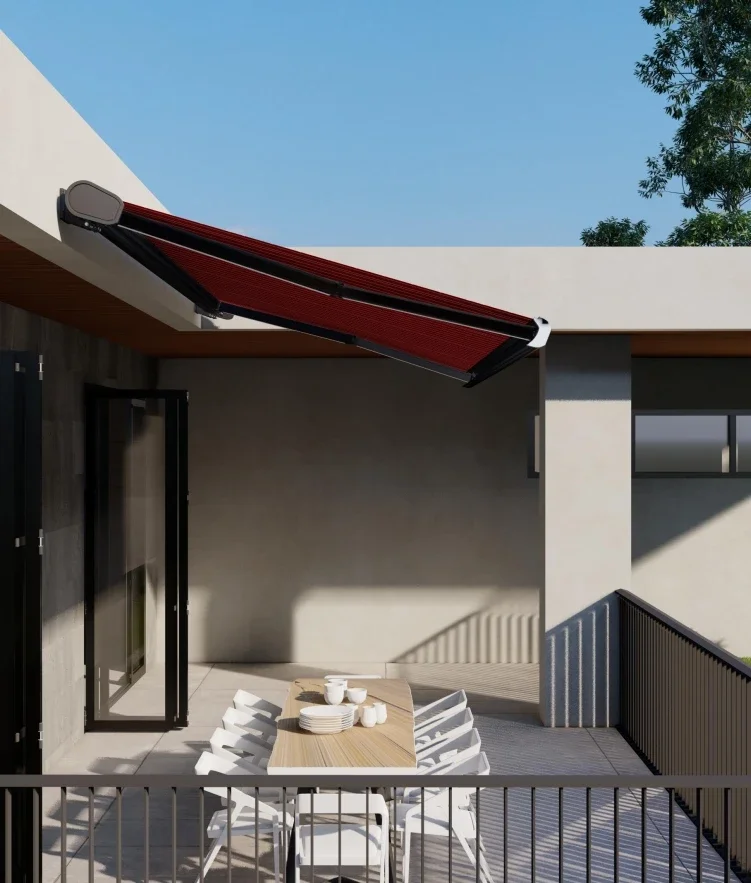 Custom Retractable Aluminum Awning with LED – Full Cassette 5