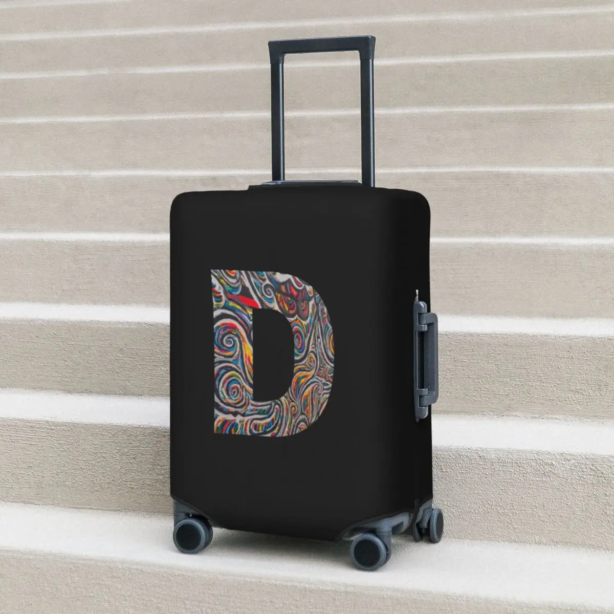 

Painted Alphabet D Suitcase Cover Flight 2024 Fashion 26 Letters Useful Luggage Supplies Travel Protection