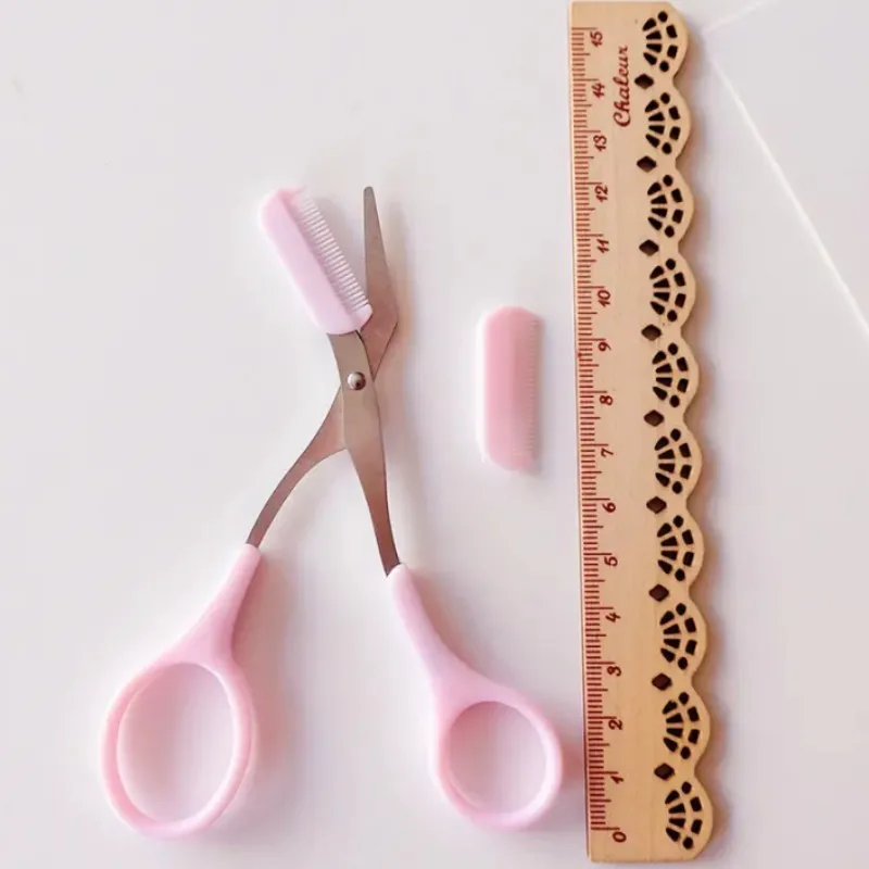 Eyebrow Trimmer Scissors Comb Hair Removal Grooming Shaping Beauty Tool Eyebrow Shaping Cut Comb Scissors eyebrow trimmer set eyebrow trimmer eyebrow scissors eyelash comb eyebrow brush