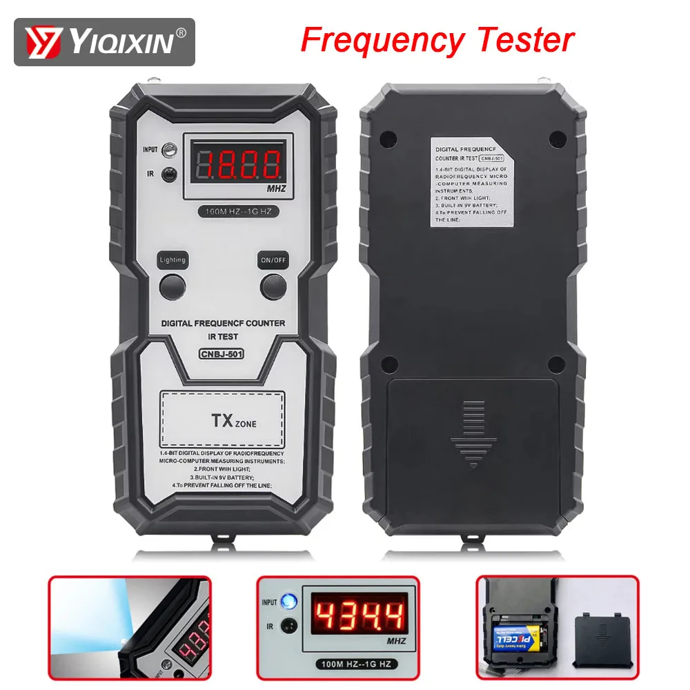 Remote Car Key Infrared Frequency Tester For Garage Door Electric Lock 100M-1GHZ Electronic Measurin Instrument Frequency Tester