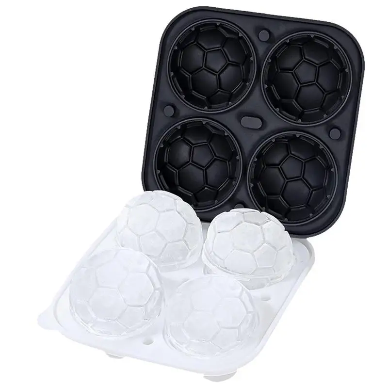 

Silicone Ice Cube Tray Ice Ball Maker Mold Round Ice Cube Tray Soccer Rugby Basketball Ice Cube Tray Safe Silicone 3D Ball Mold