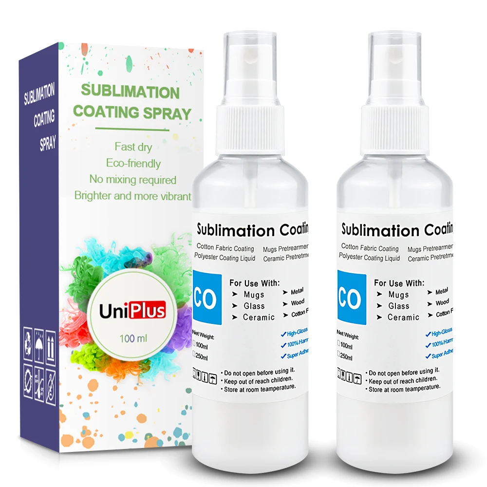 Spray de Revestimento de Sublimação para Canecas Tinta de Sublimação de Algodão Transferência de Calor Sublimação Líquida 100ml Pcs