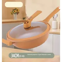 Maifanshi Non Stick Frying Pan, Flat Bottomed Household Non Oil Smoke Micro Pressure Frying Pan, Induction Cooker, Gas Stove 1