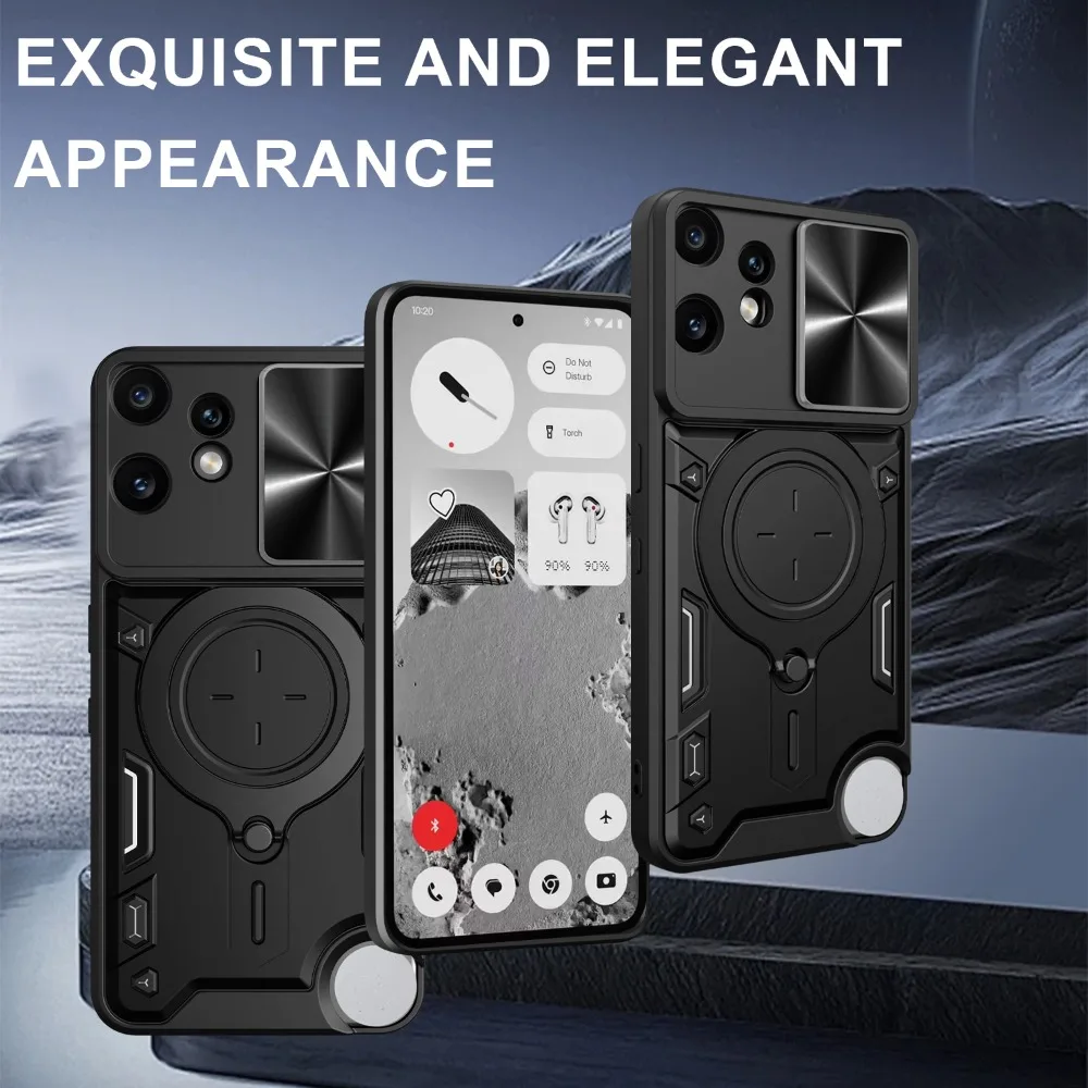 Enhanced Magnetic Ring Stand Slide Camera Protection Case