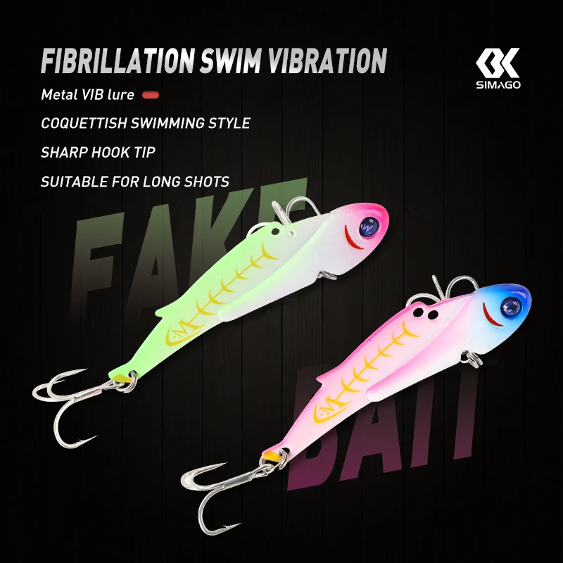 

Fishing Lure Metal VIB Bait 14g 20g 25g 30g Rattli Snake Vibrators Artificial bait surface Pesca Leurre Peche Wobbler