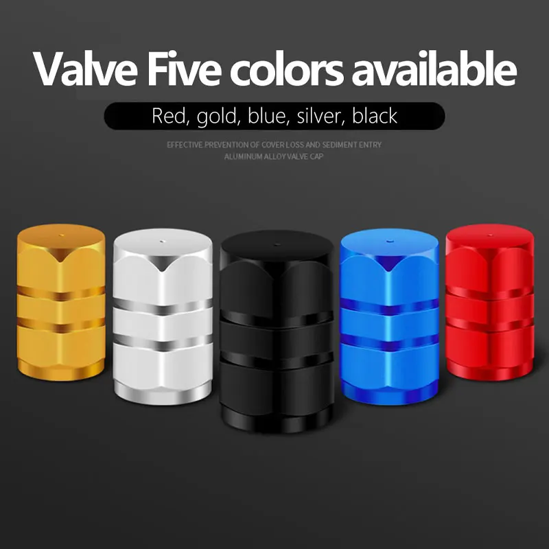 Premium Aluminum Alloy Tire Valve Caps - Set of 4/8