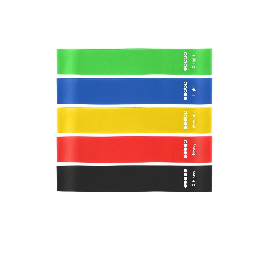 5-Piece Elastic Resistance Bands Set for Yoga and Exercise Training