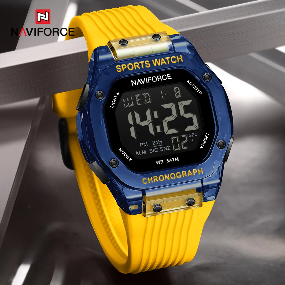 Orologio sportivo digale di lusso di marca NAVIFORCE per uomo Orologio multifunzione con retroilluminazione a LED impermeabile Reloj Hombre  1511