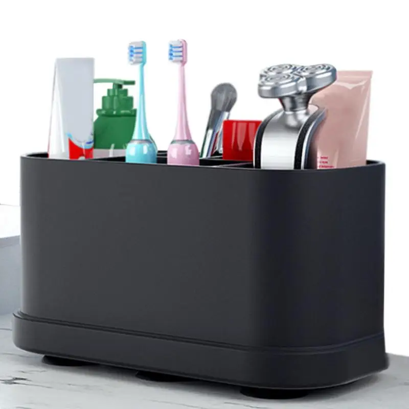 

Toothbrush Organizer Multifunctional 5 Slots Waterproof Holder Washable Storage Rack for Bathroom Countertops Office Desk
