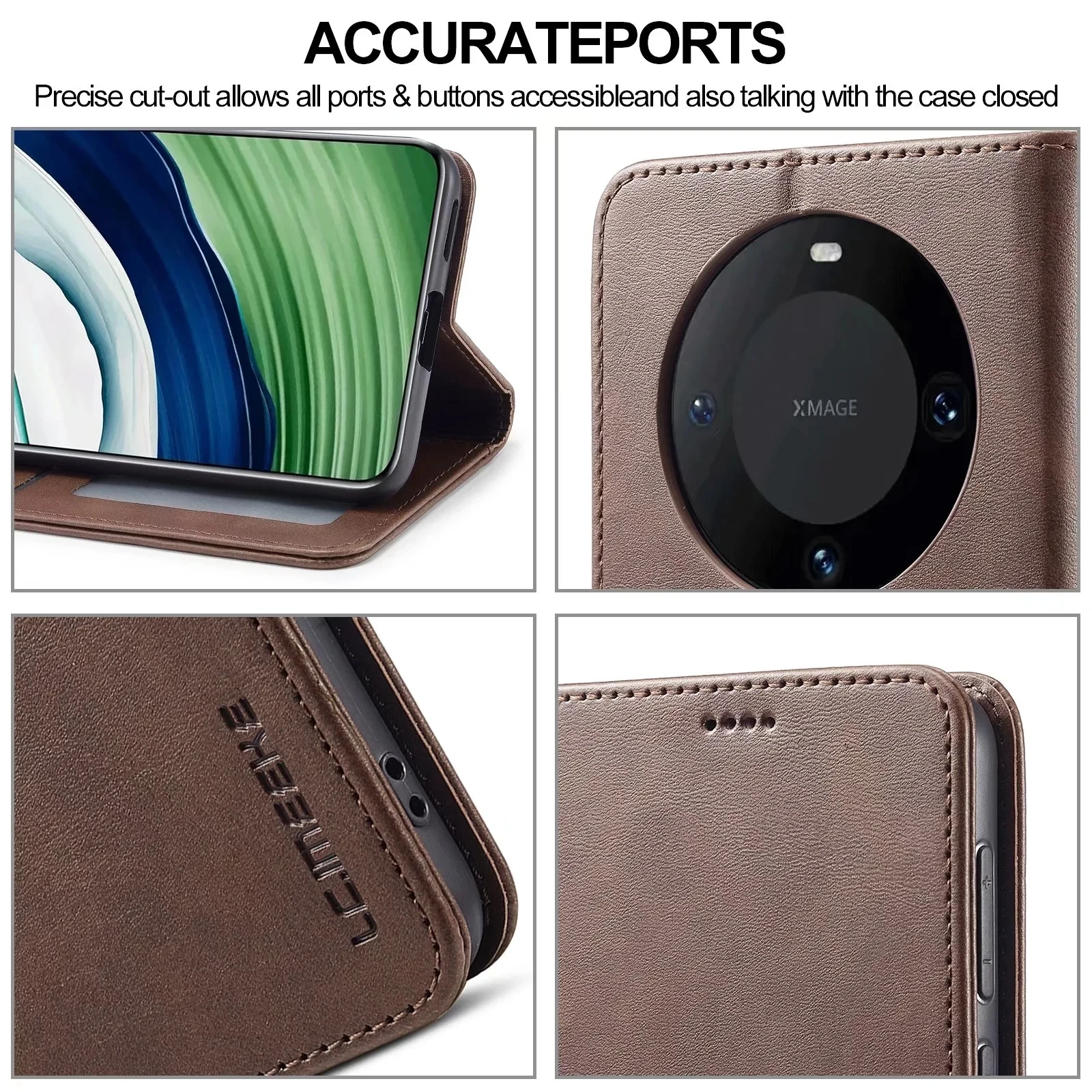 Leather Wallet Phone Cover - Stylish and Protective Case