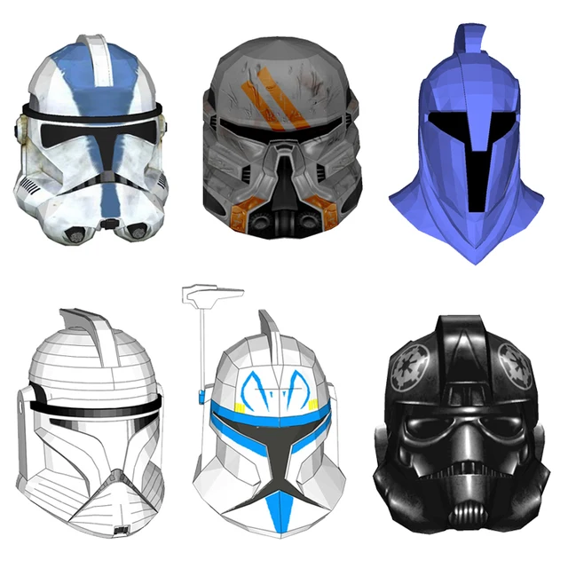 Clone Helmet 1:1 Wearable Love Fantasy Paper Model Diy Handmade Educational Toys Ornaments 1