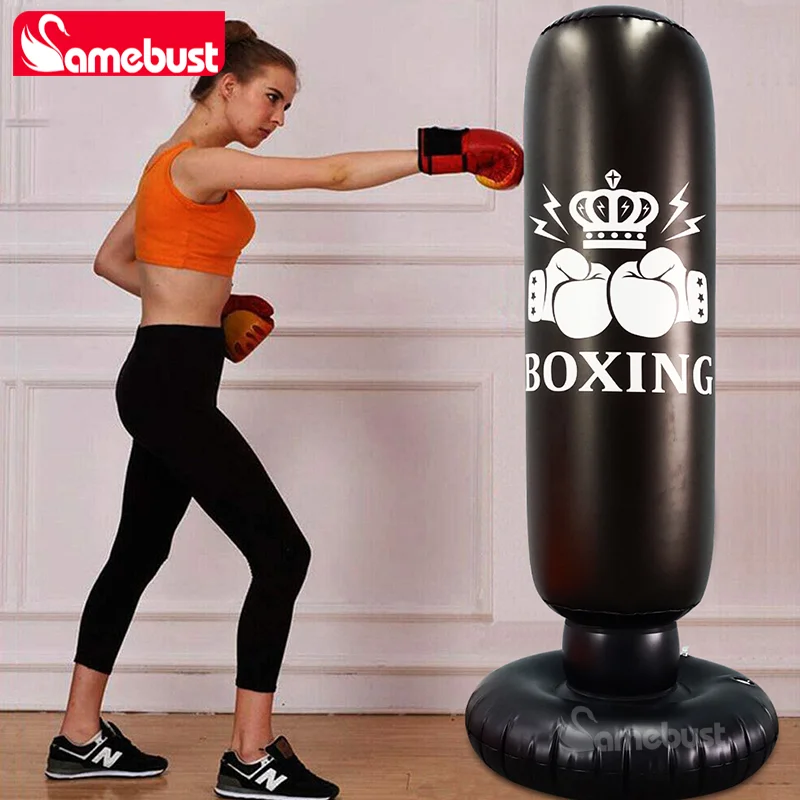 Camebust Inflatable Punching Boxing Bag Bounce Back for Sports Inflatable Boxing Equipment for Daily Relax