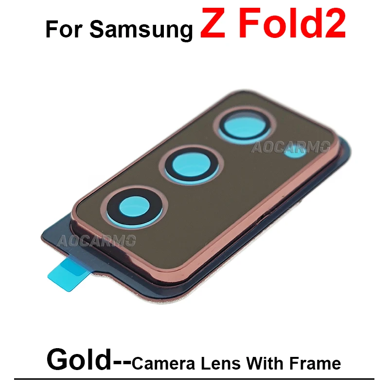 Rear Back Camera Lens with Frame Replacement Part for Samsung Galaxy Z Fold Series