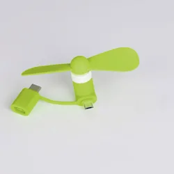 Portable USB - C Mini Fan for Smartphones and Tablets (Green)
