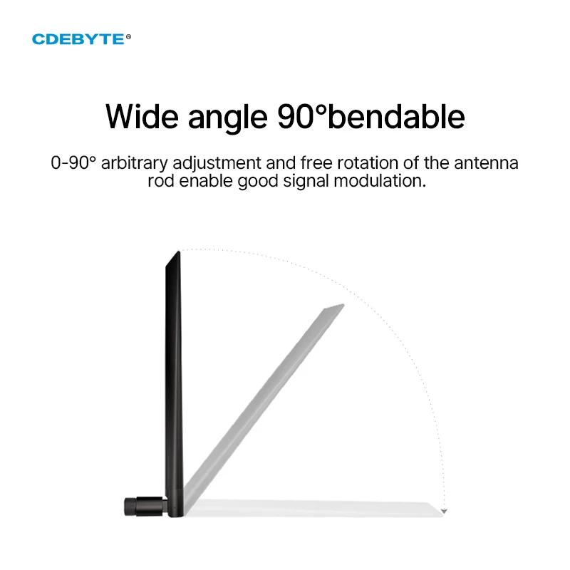 Antenna in gomma 915MHz serie CDEBYTE Sucker Antenna pieghevole SMA-J interfaccia Cabinet Antenna TPEE materiale per Modem