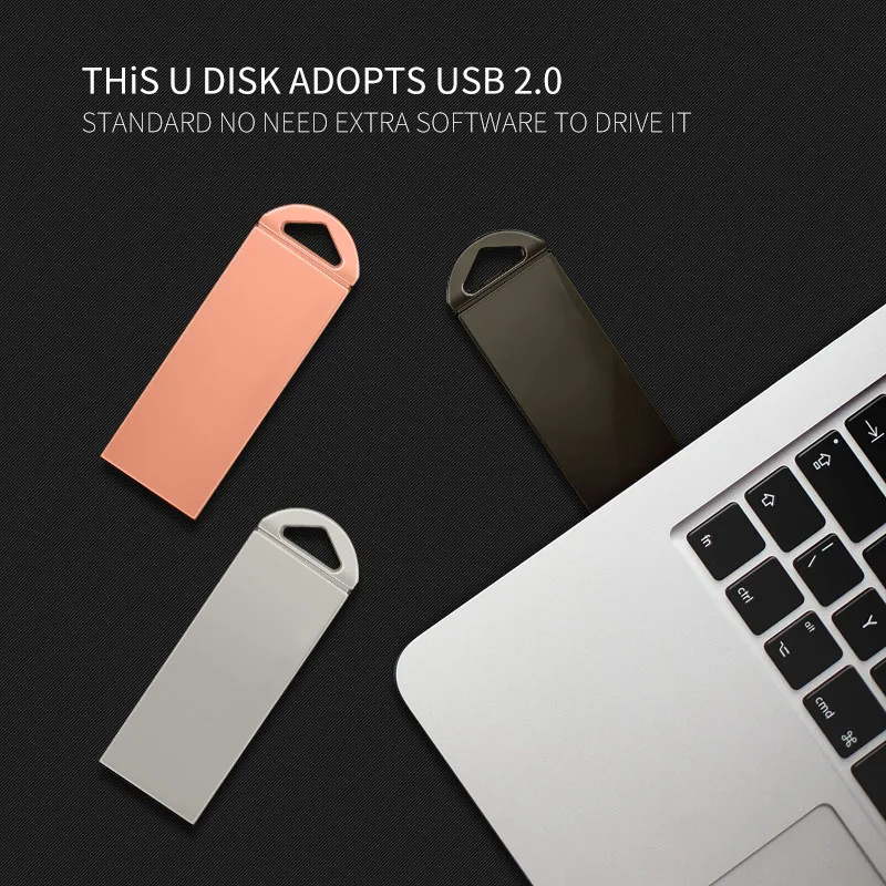 Flash Drives Metal 4GB 8GB 16GB 32GB 64GB 100PCS