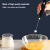 Electric Milk Frother USB Charging Portable Milk Frother 3 Gears Handheld Foam Maker Coffee Whisk Mixer for Kitchen Cooking 2